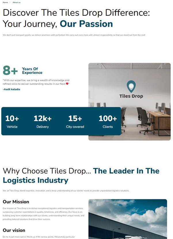 Delivered goods at a Mumbai port